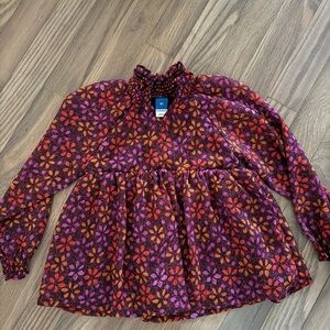 Old Navy Kids Floral Blouse - Purple and Orange